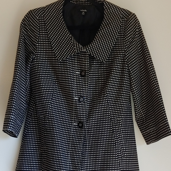 Rafaella black and white checkered coat - Picture 1 of 3